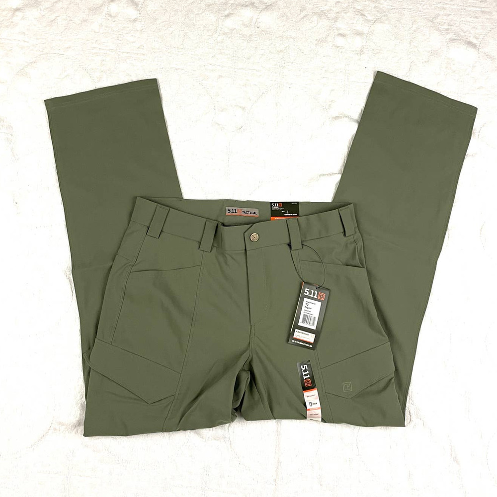 5.11 Tactical Women's Straight Leg Pants in Olive Green
